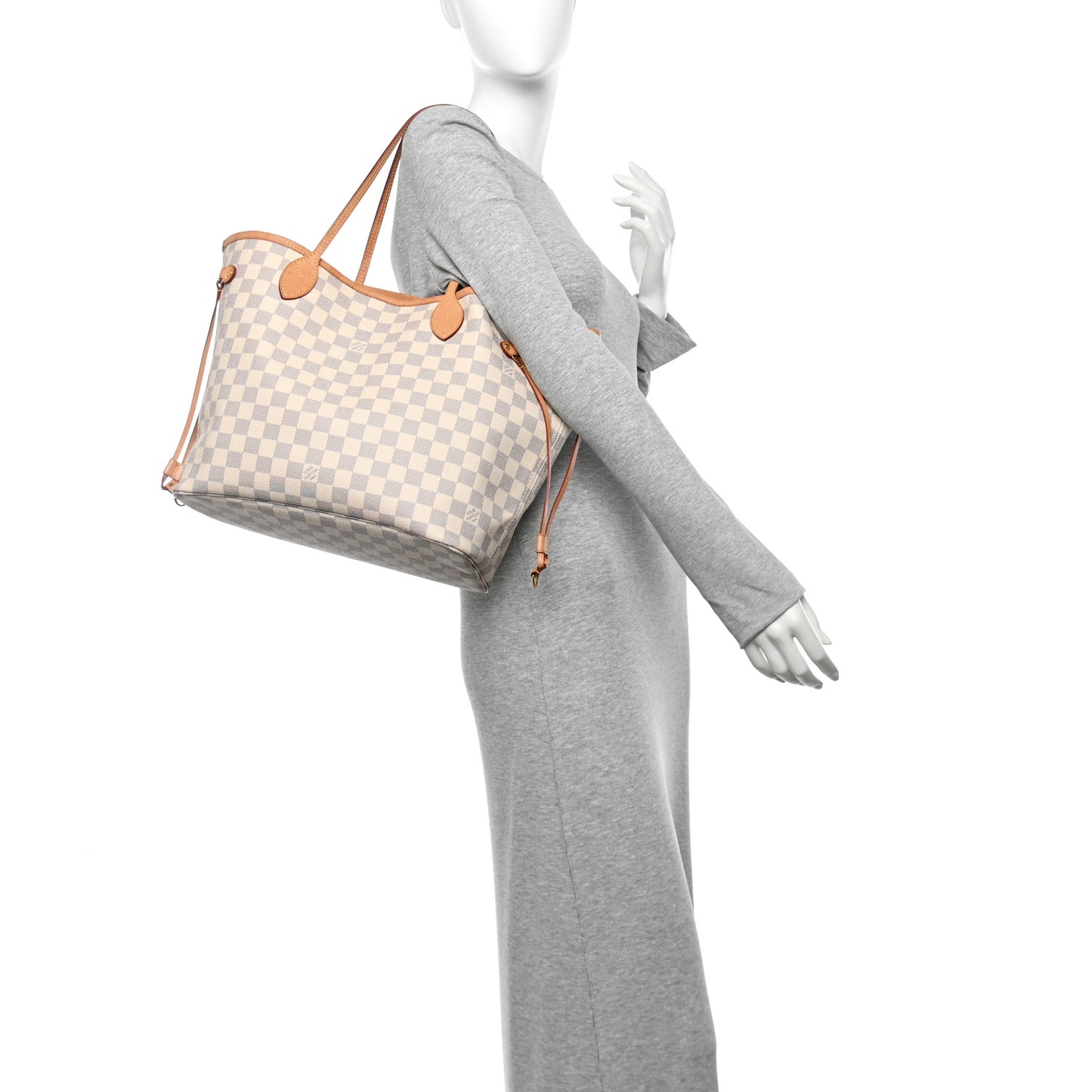 Damier Azur Neo Neverfull MM Rose Ballerine