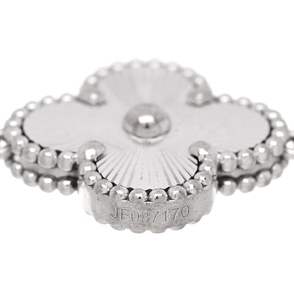 Van Cleef & Arpels 18K White Gold 5 Motifs Guilloche Vintage Alhambra Bracelet 5 of 7