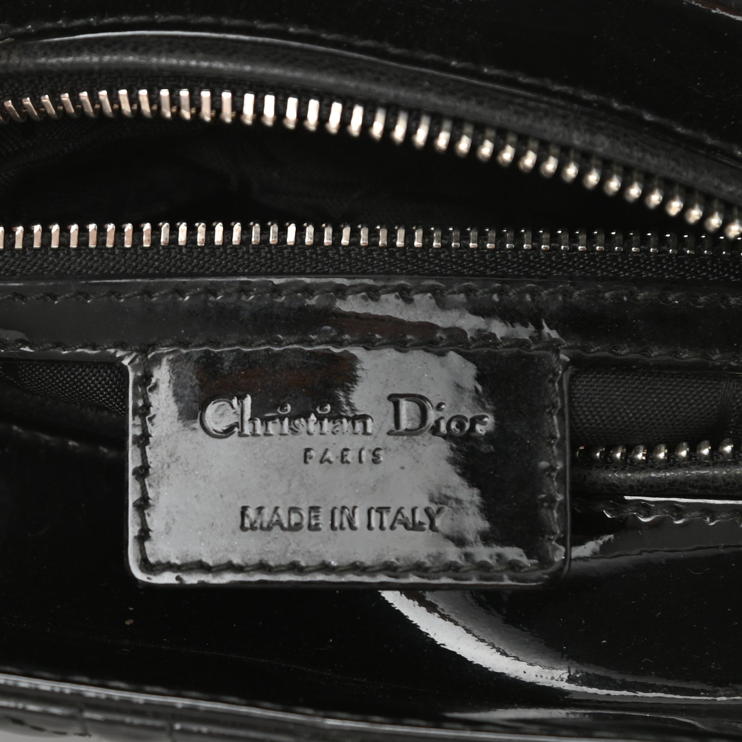 Patent Cannage Medium Lady Dior Black