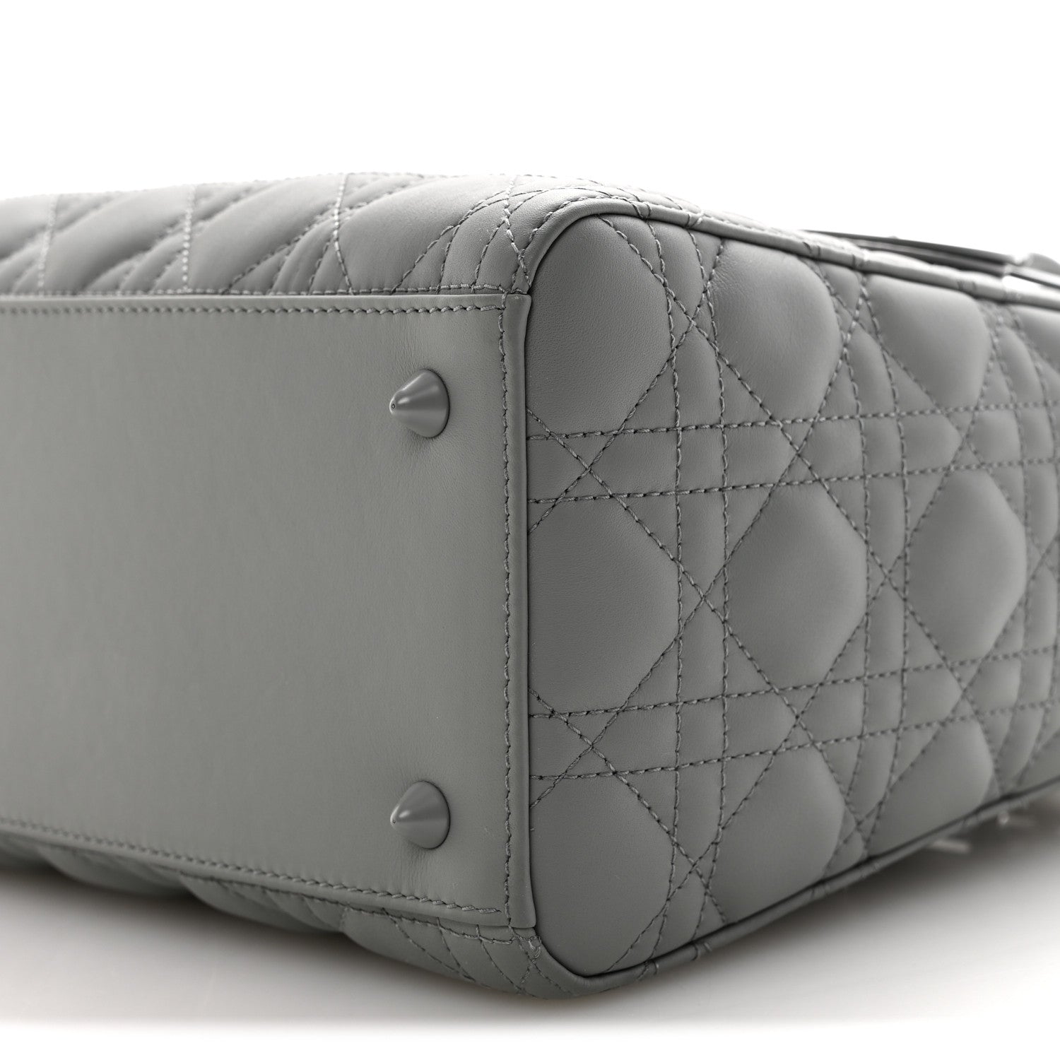 Christian Dior Ultra Matte Calfskin Cannage Medium Lady Dior Grey Stone 10 of 10