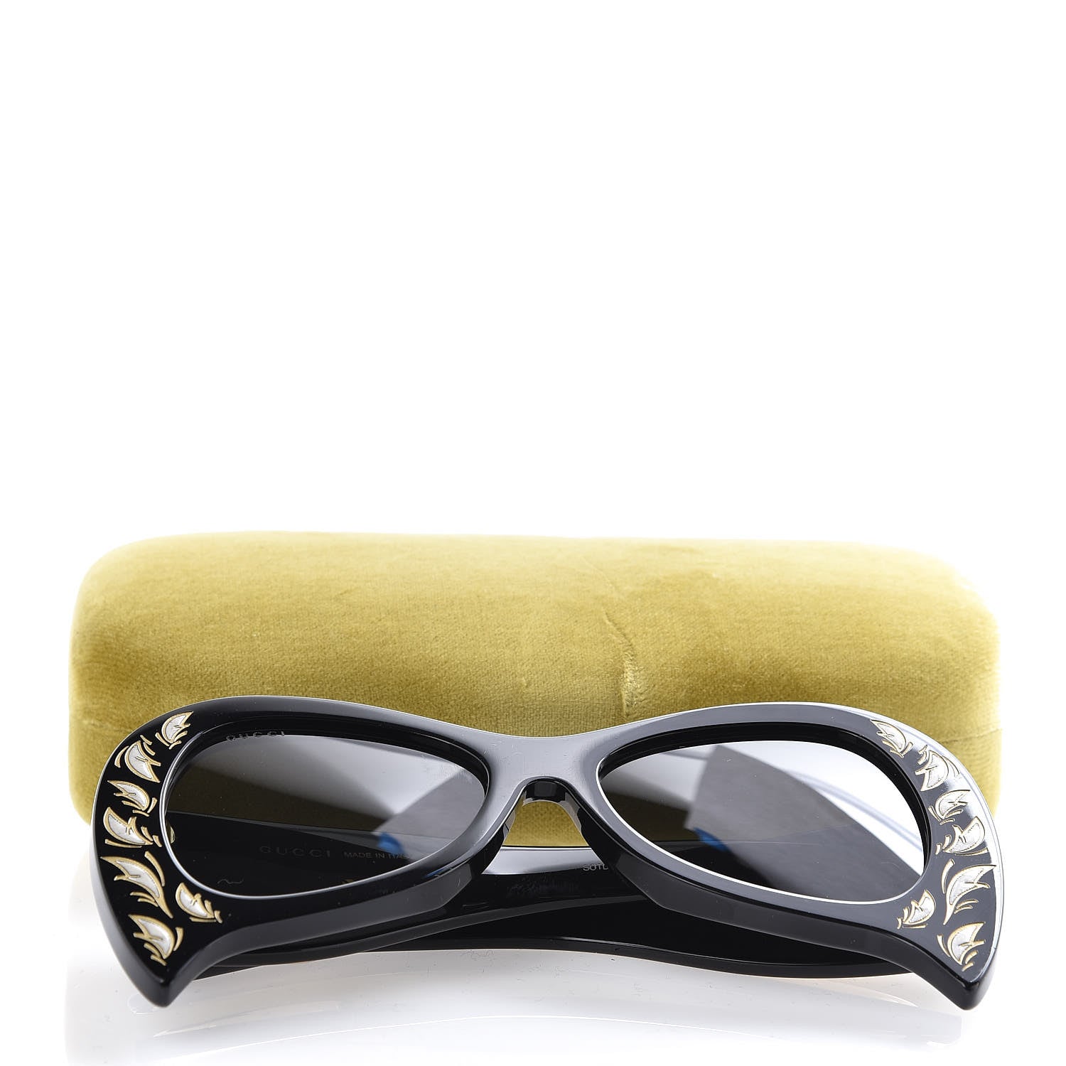 Gucci Pearl Oversized Sunglasses GG0143S Black 9 of 9