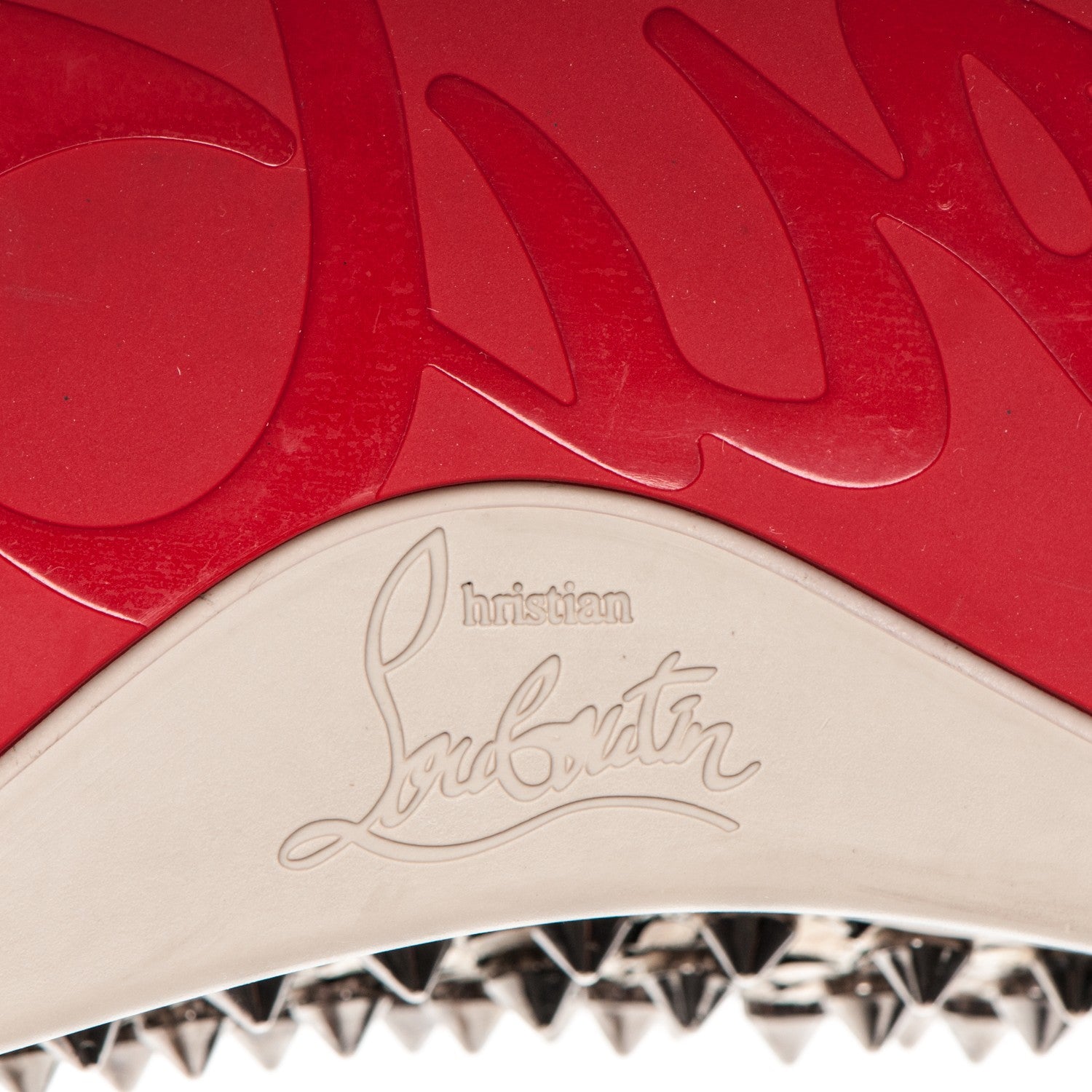 Christian Louboutin Mens Python Spikes Roller Boat Flat 41.5 Antique Silver 8 of 8