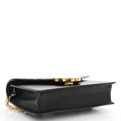 Fendi Vitello Liberty F is Fendi Bi-Color FF 1974 Embossed Envelope Belt Bag Maya Black 5 of 14