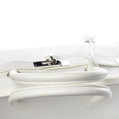 Hermes Taurillon Clemence Birkin 40 White 8 of 39