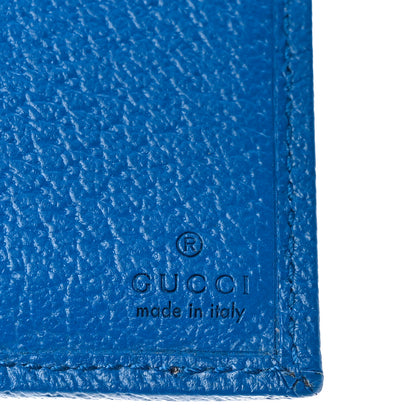 Gucci GG Supreme Monogram Textured Dollar Calfskin Rhombus Print Card Case Beige Ebony Pink 6 of 9