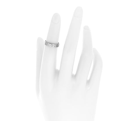 Cartier 18K White Gold 3.5mm LOVE Wedding Band Ring 47 4 2 of 4