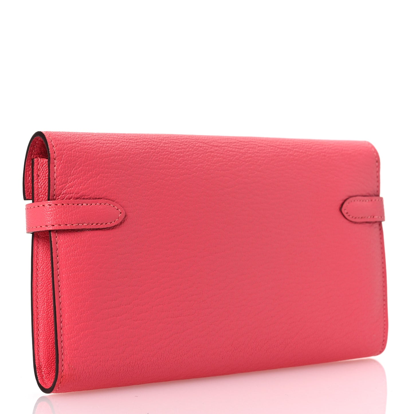 Chevre Mysore Kelly Longue Wallet Rose Azalee