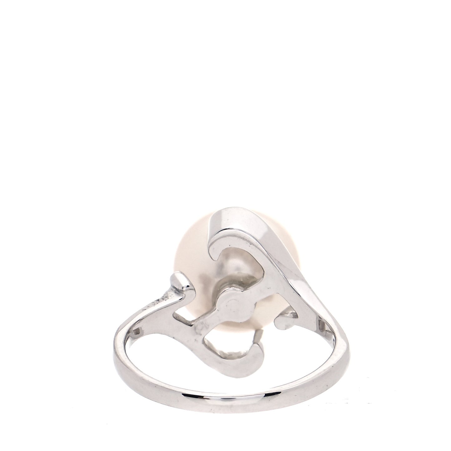 14K White Gold Akoya Pearl 9.5mm Ring 48 4.5