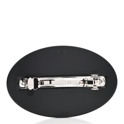 Hermes Aluminium Perforated Chaine d'Ancre Hair Clip Black 3 of 5