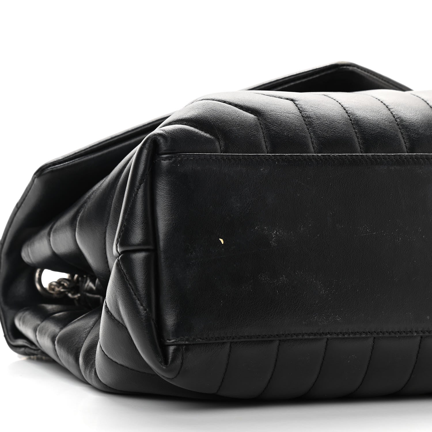 Saint Laurent Calfskin Y Quilted Monogram Medium Loulou Chain Satchel Black 8 of 14