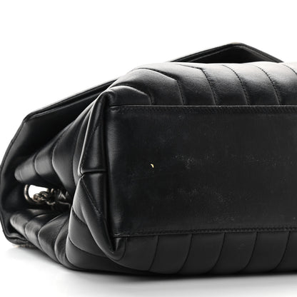 Saint Laurent Calfskin Y Quilted Monogram Medium Loulou Chain Satchel Black 8 of 14