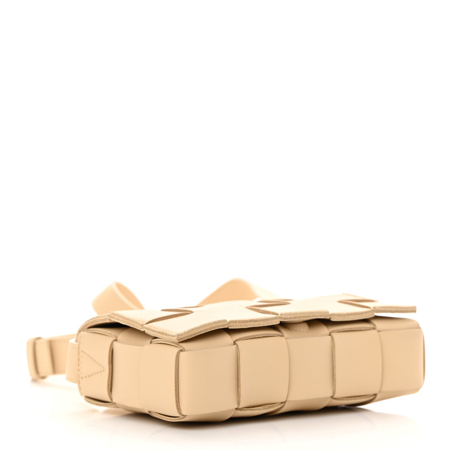 Lambskin Maxi Intrecciato Small Cassette Crossbody Bag Porridge