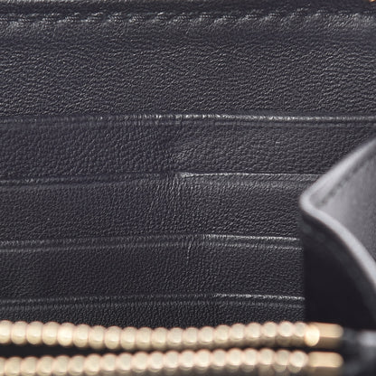 Alexander McQueen Pebbled Calfskin Skull Continental Zip Wallet Black 11 of 12