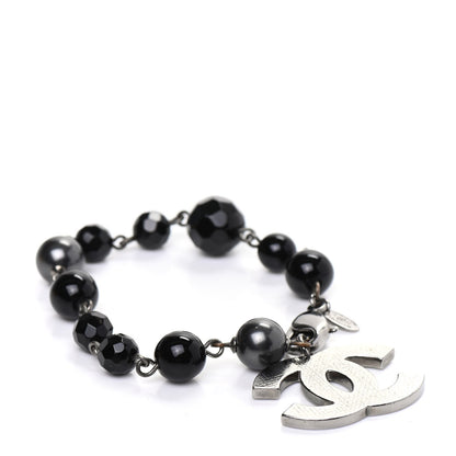 Chanel Ruthenium Bead CC Bracelet Black 1 of 4