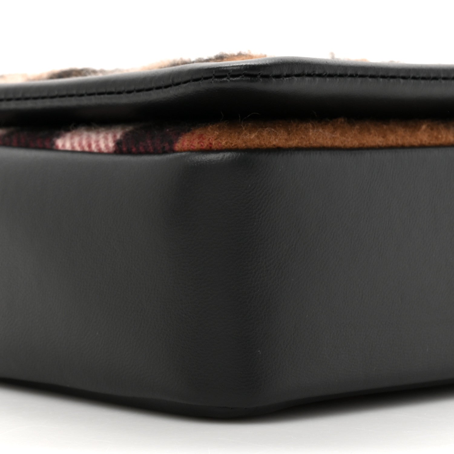 Burberry Check Cashmere Small Lola Bag Black 10 of 10