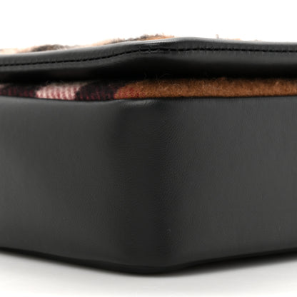 Burberry Check Cashmere Small Lola Bag Black 10 of 10