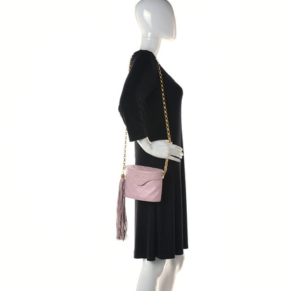 Chanel Lambskin Quilted Tassel Shoulder Bag Pink 3 of 23