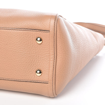 Gucci Pebbled Calfskin Small Soho Top Handle Bag Camelia 11 of 11
