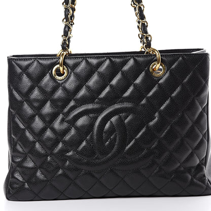 Chanel Caviar Quilted Grand Shopping Tote GST Black 7 of 13