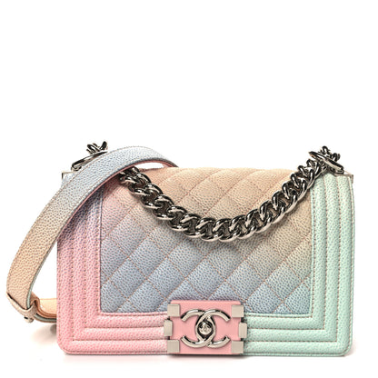 Chanel Caviar Quilted Small Rainbow Boy Flap Multicolor 1 of 11