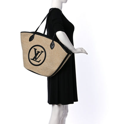 Louis Vuitton Raffia Saint Jacques Tote Black 2 of 11