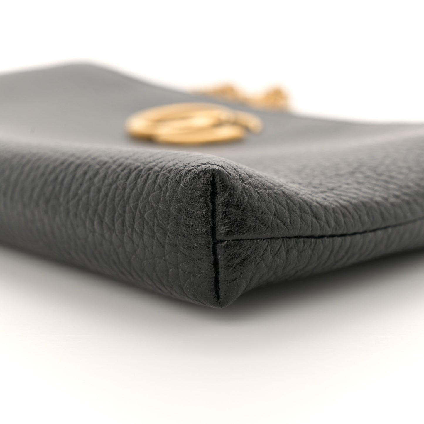 Pebbled Calfskin GG Marmont Zip Chain Bag Black