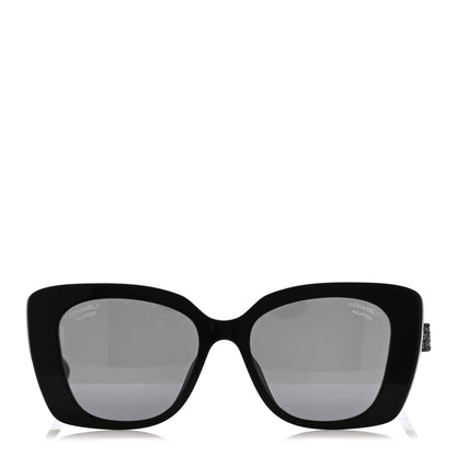 Chanel Acetate Strass Polarized Square Sunglasses 5422-B-A Black 3 of 7