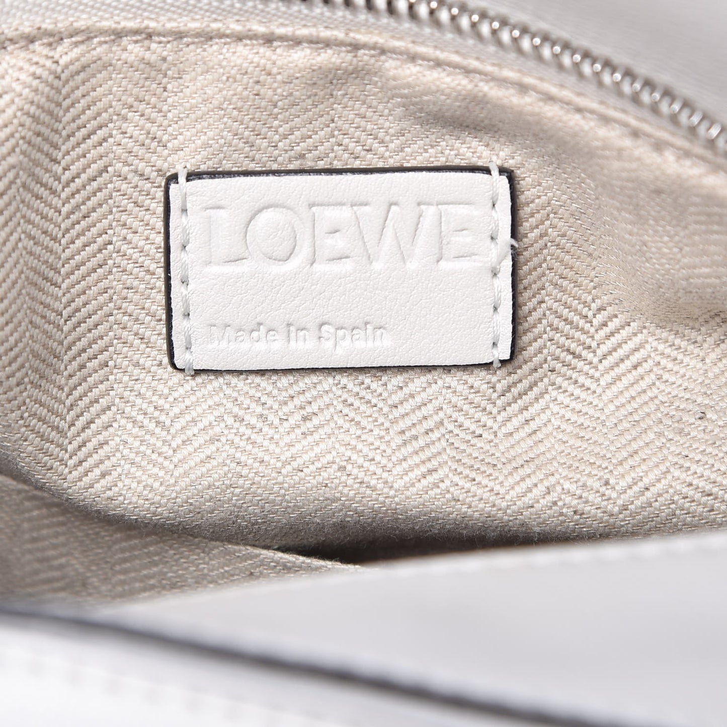 Calfskin Small Puzzle Bag White