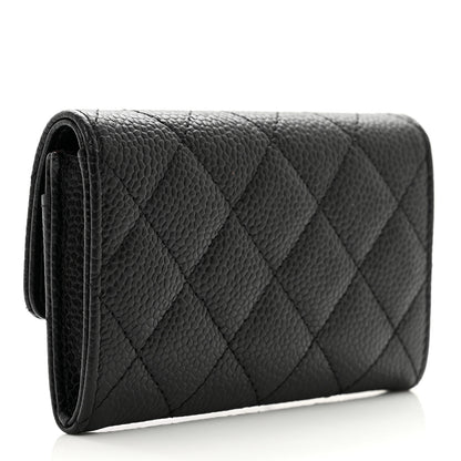 Chanel Caviar Quilted Flap Card Holder Black 3 of 9