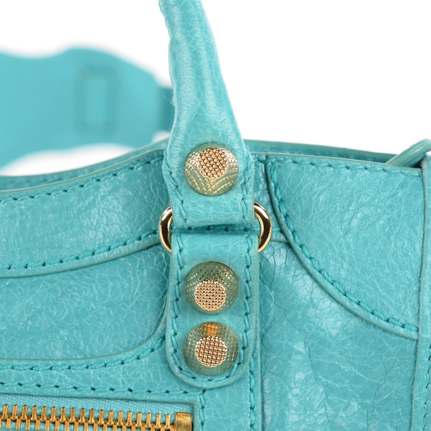 Balenciaga Agneau Giant 12 Gold Hardware Mini City Bleu Tropical 6 of 12