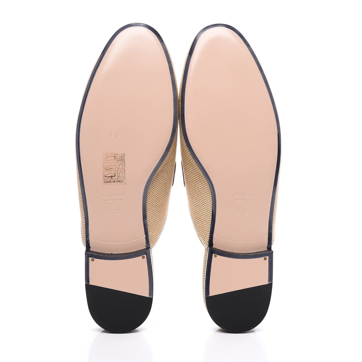 Canvas Vintage Charlotte Web Princetown Slippers 37.5 Sand Cuir