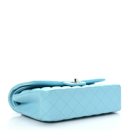 Chanel Lambskin Quilted Medium Double Flap Light Blue 4 of 9