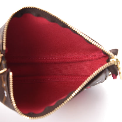 Louis Vuitton Monogram 2019 Christmas Animation Mini Courchevel Pochette Accessories Fuchsia 6 of 8