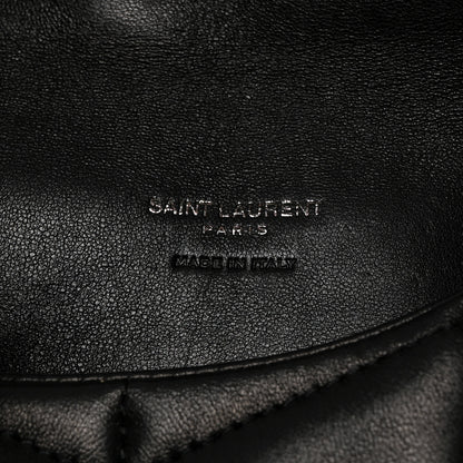 Saint Laurent Lambskin Monogram Loulou Puffer Pouch Clutch Black 6 of 7