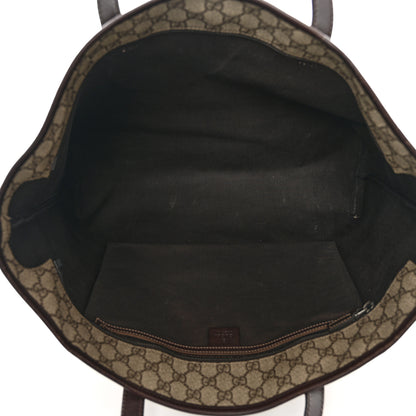 Gucci GG Supreme Monogram Large Zippered Shopping Tote Brown 5 of 11