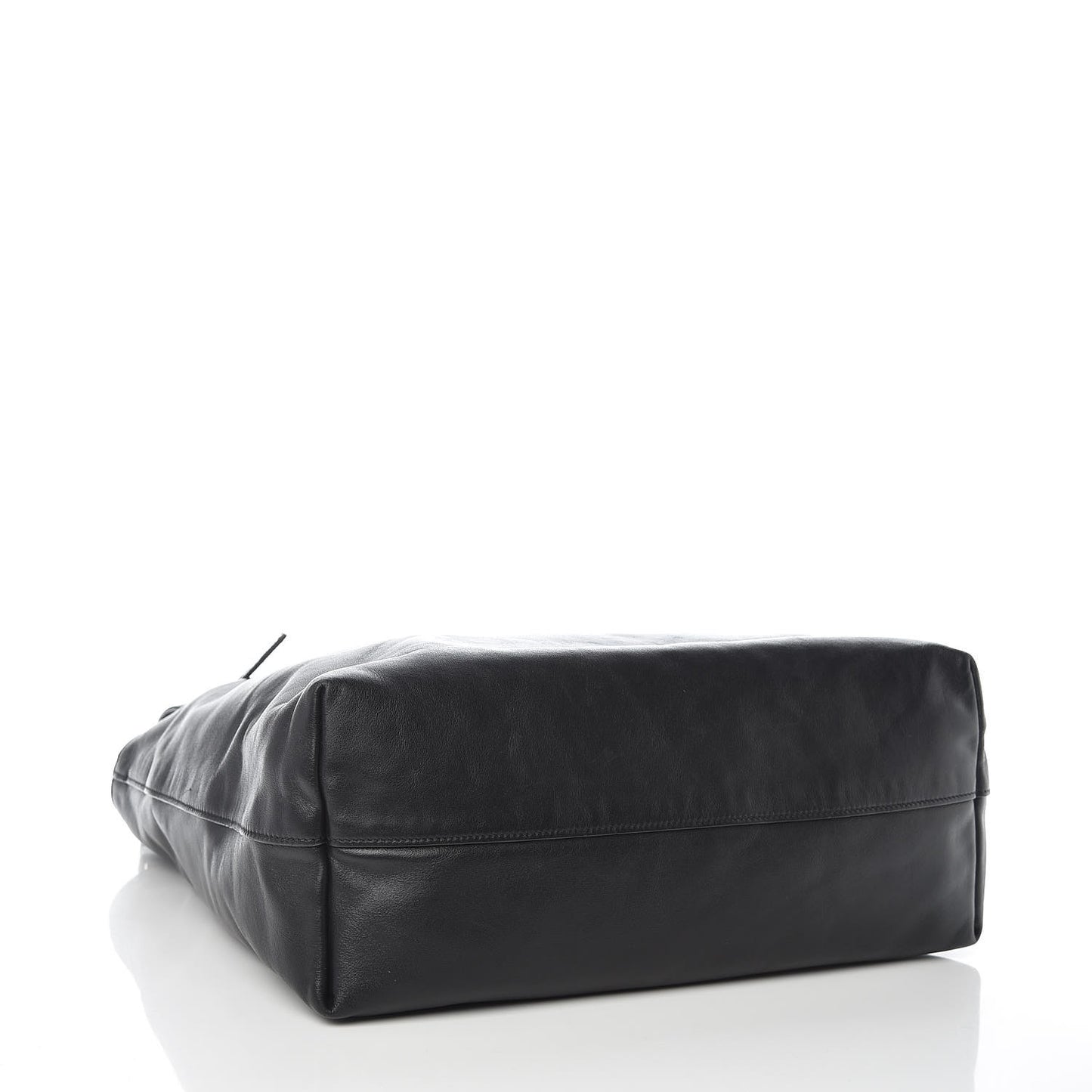 Soft Calf Shopping Tote Black
