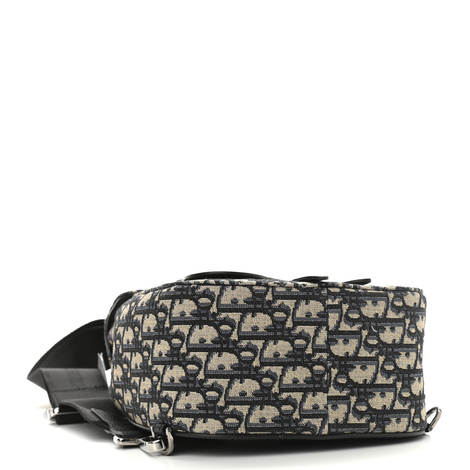 Christian Dior Grained Calfskin Oblique Gallop Sling Bag Black 4 of 11