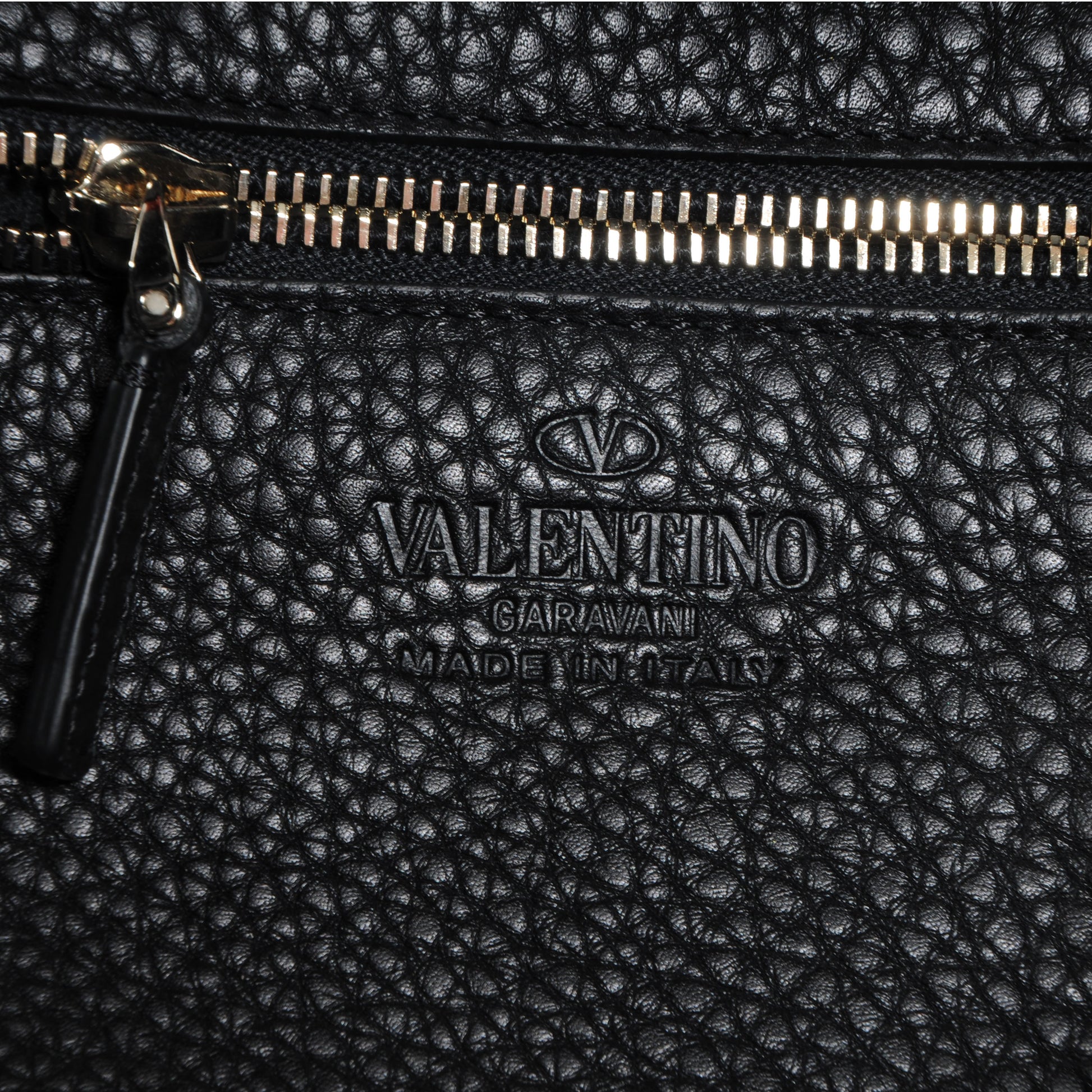 Valentino Garavani Pebbled Calfskin Medium Rockstud Tote Black 6 of 11