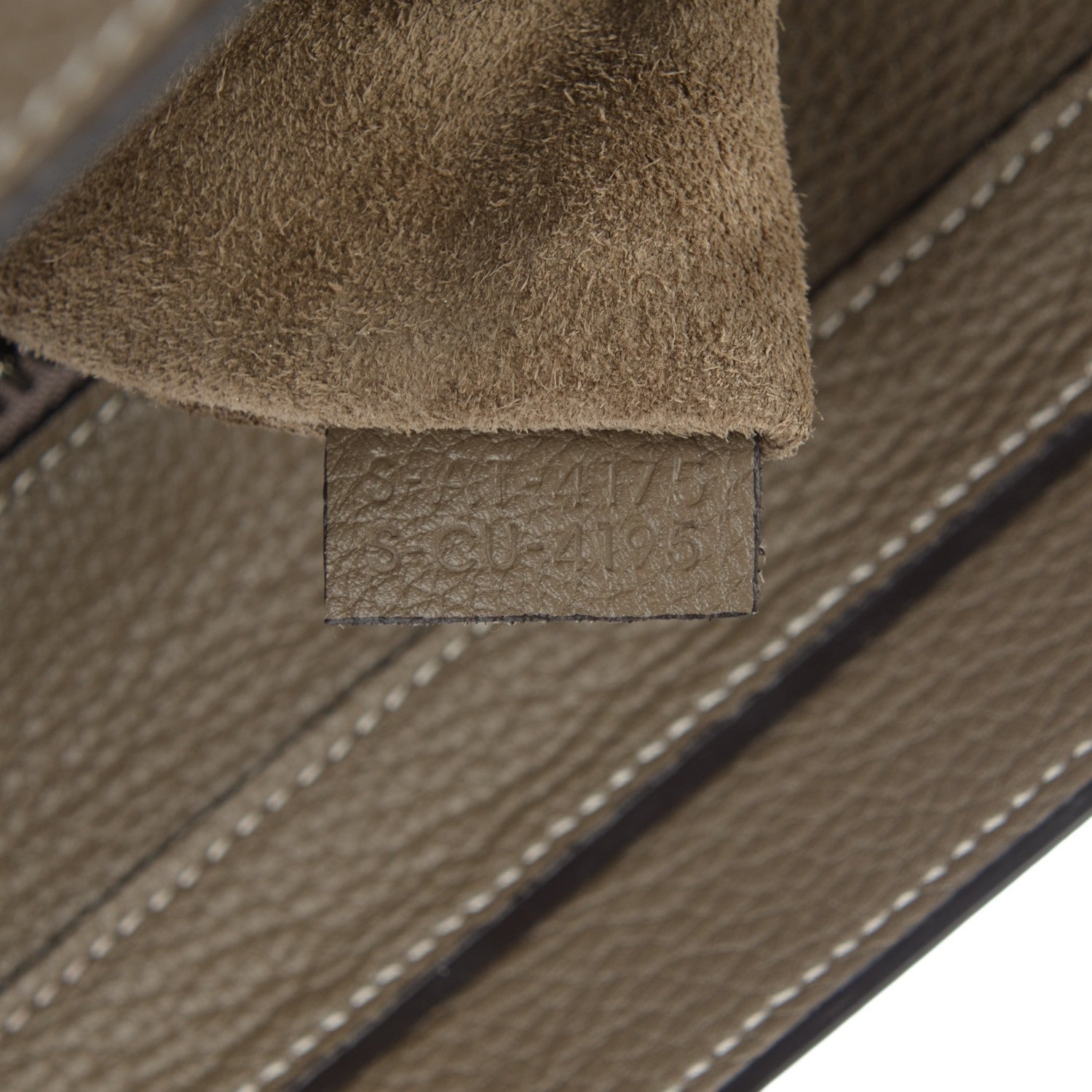 Celine Drummed Calfskin Micro Luggage Souris 5 of 8
