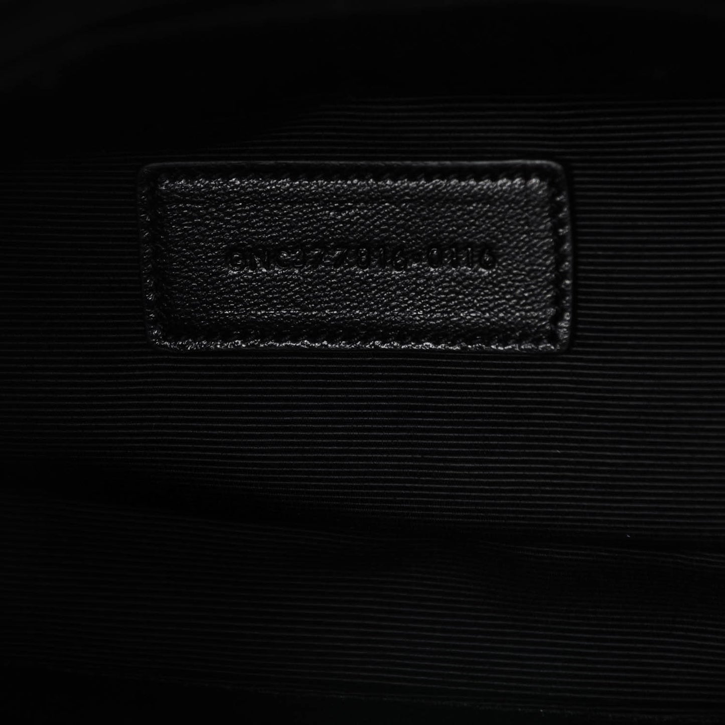 Calfskin Prairie Flower Printed Monogram Pouch Black Multicolor