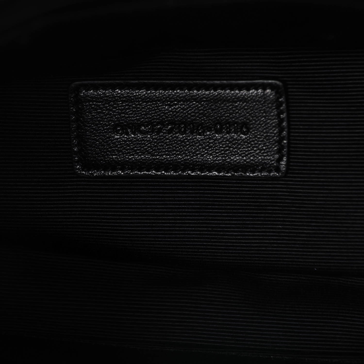 Saint Laurent Calfskin Prairie Flower Printed Monogram Pouch Black Multicolor 7 of 7