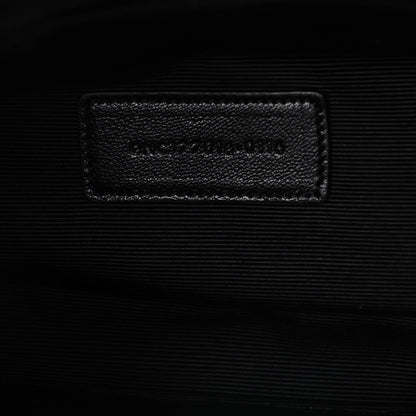 Saint Laurent Calfskin Prairie Flower Printed Monogram Pouch Black Multicolor 7 of 7