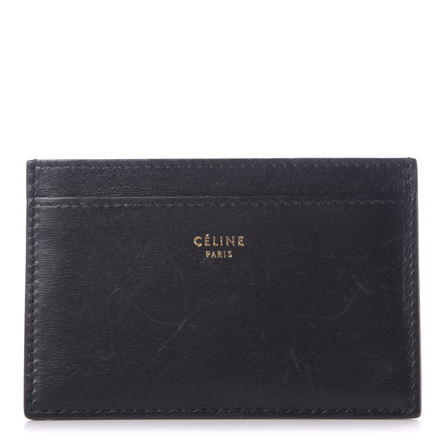 Smooth Lambskin Card Holder Black