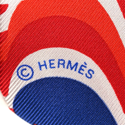 Hermes Silk Brides de Gala Shadow Twilly Bleu Gitane Rouge 4 of 4
