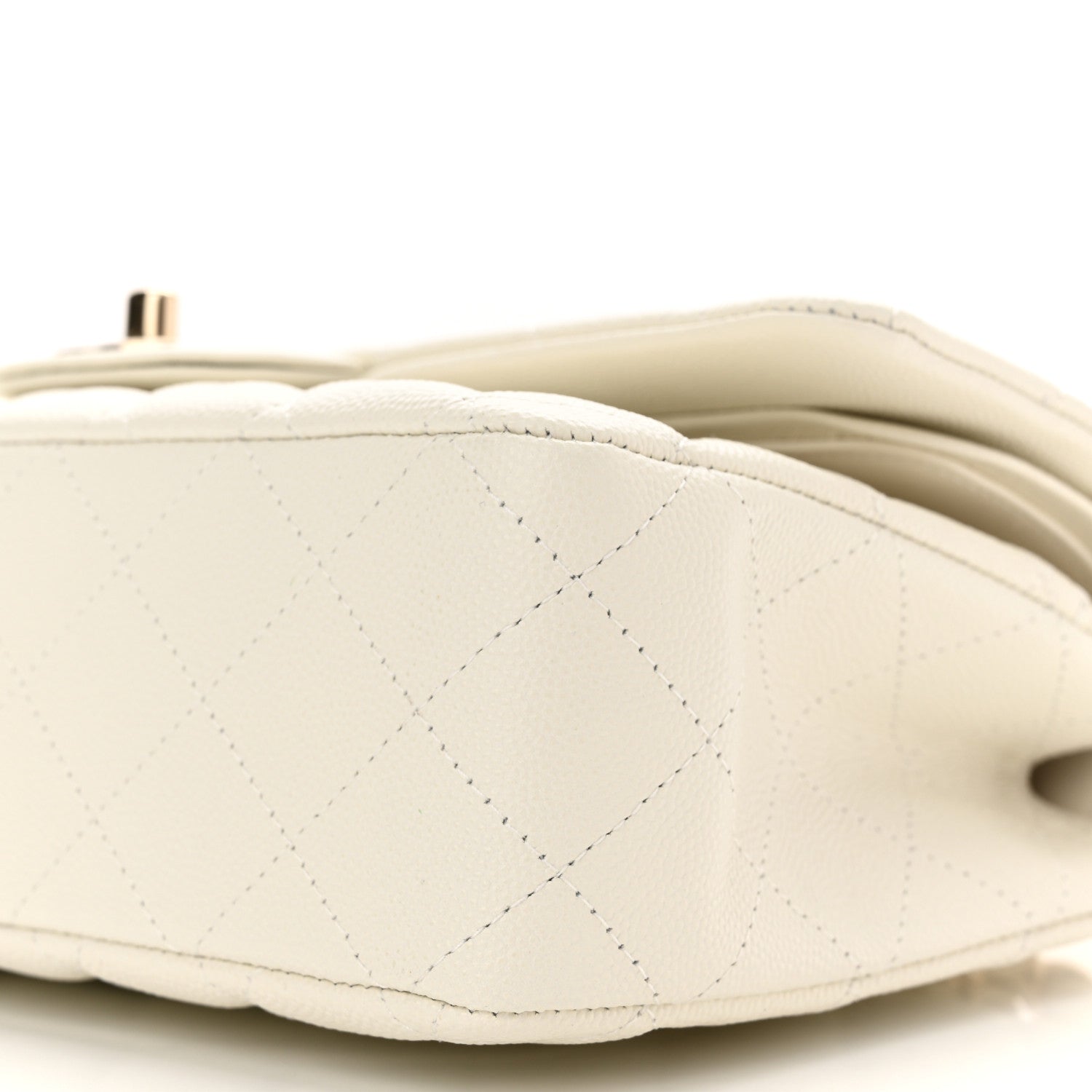 Chanel Caviar Quilted Medium Double Flap White 10 of 10