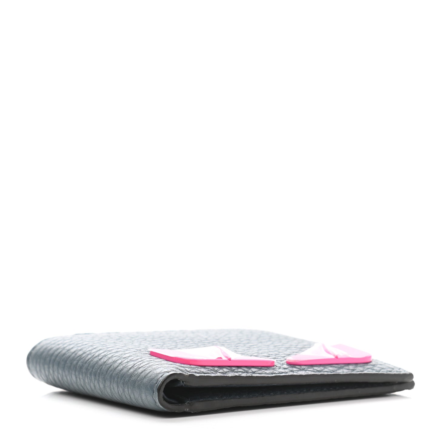 Cuoio Romano Fluo Metal Bug Eyes Bi-fold Wallet Tempesta Rosa Fluo