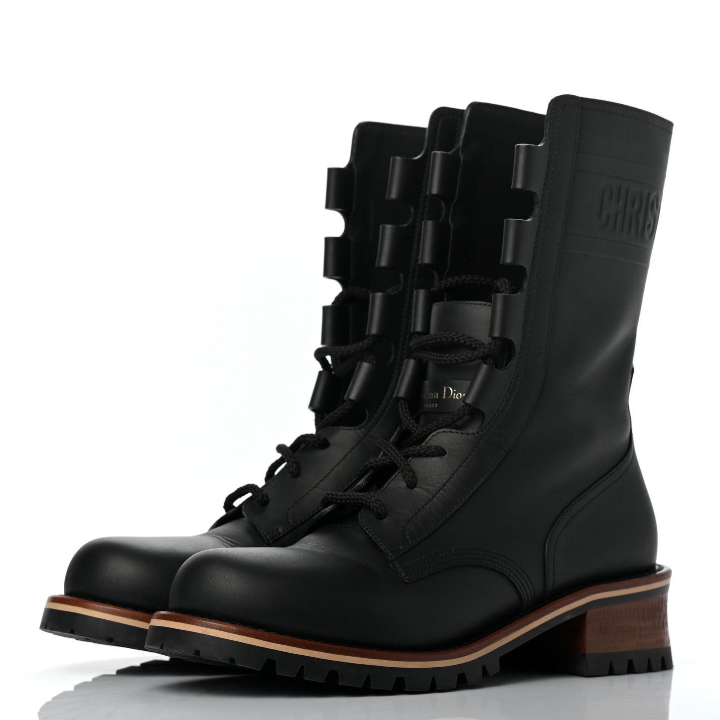 Calfskin Dior Quest 35mm Hiking Boots 39.5 Black