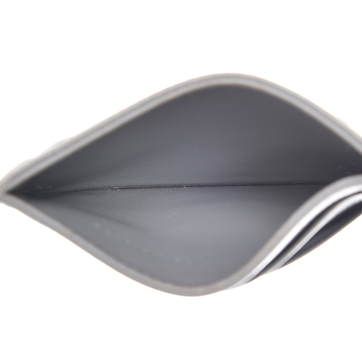 Christian Dior Grained Calfskin Cannage Diorama Card Holder Grey 5 of 10