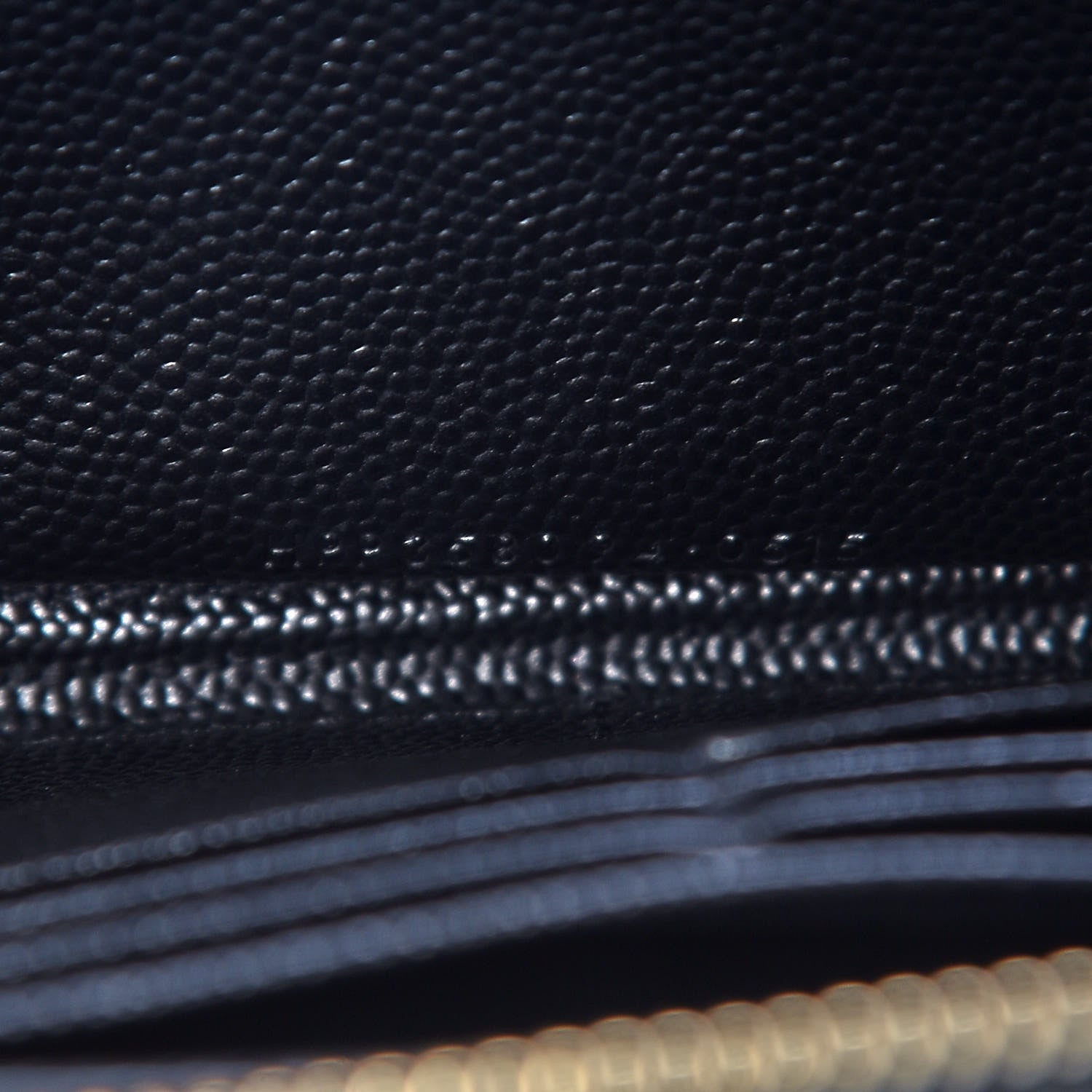 Saint Laurent Grain De Poudre Matelasse Chevron Monogram Zip Around Wallet Black 7 of 9