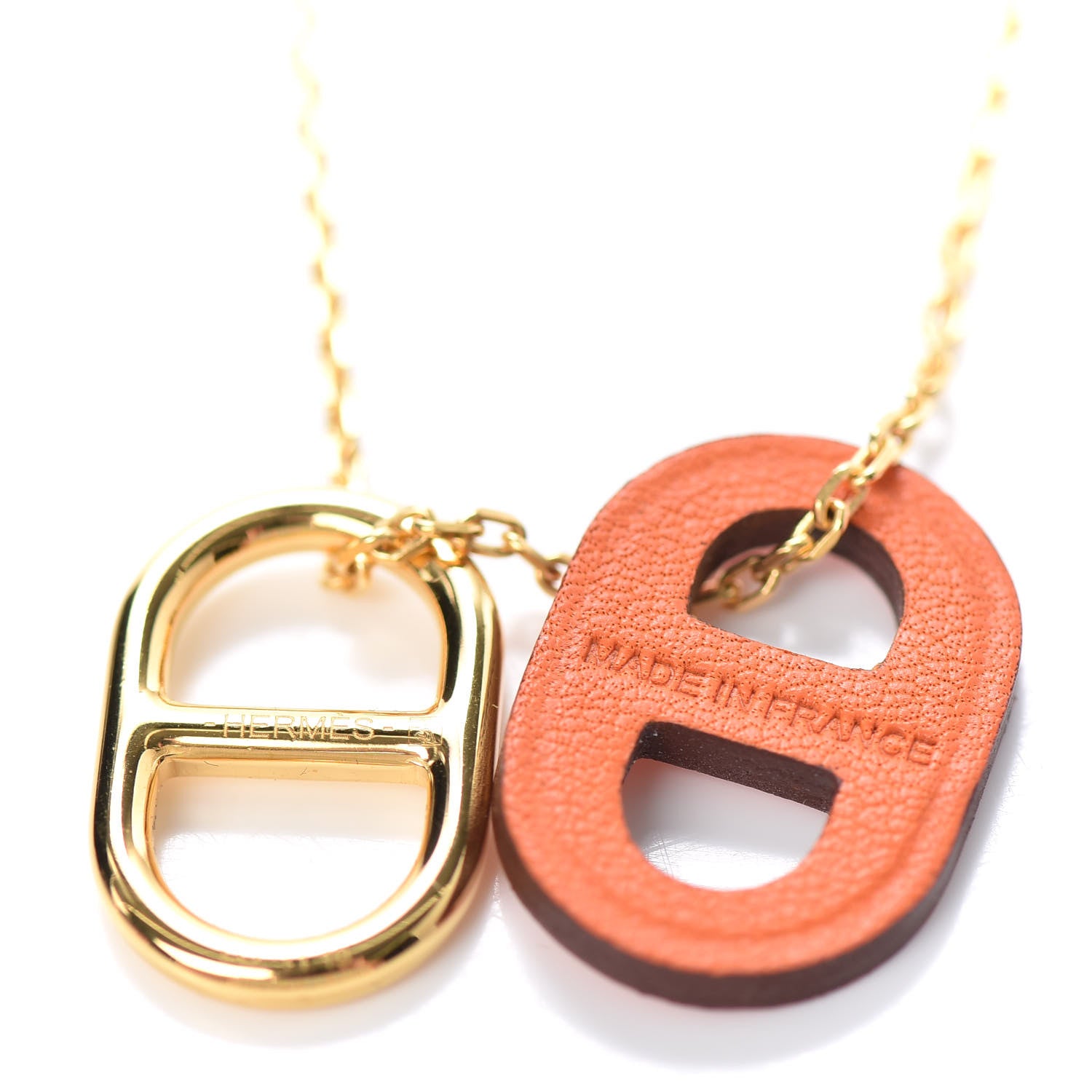 Hermes Swift O'Maillon Pendant Necklace Orange 5 of 5